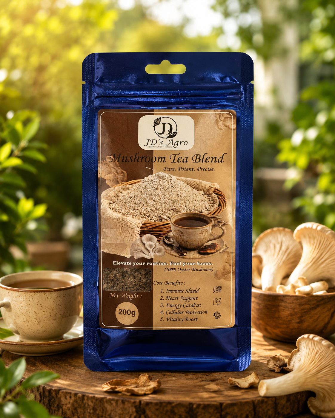 Royal Mushroom Tea | Premium Vegan Wellness Tea | 200g 